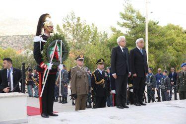 Στεφάνι στο Μνημείο Ελληνοϊταλικής Φιλίας κατέθεσαν Mattarella-Παυλόπουλος