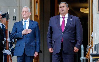 Ενίσχυση της τριμερούς συνεργασίας Ελλάδας-Κύπρου-Ισραήλ με τη συμμετοχή των ΗΠΑ προανήγγειλε ο Πάνος Καμμένος