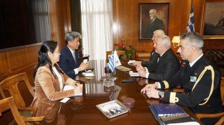 Συνάντηση ΥΕΘΑ Ευάγγελου Αποστολάκη με τον Πρέσβη της Δημοκρατίας της Κορέας