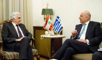 Τηλεφωνική επικοινωνία Νίκου Δένδια με ΥΠΕΞ Λιβάνου