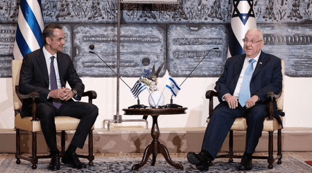 Με τον Πρόεδρο του Ισραήλ Ρούβεν Ρίβλιν συναντήθηκε ο πρωθυπουργός