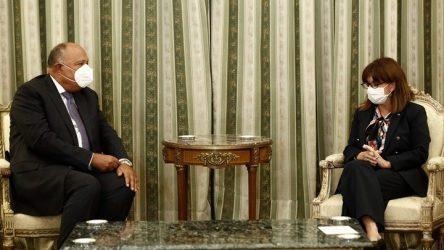 Συνάντηση της Προέδρου της Δημοκρατίας με τον ΥΠΕΞ της Αιγύπτου