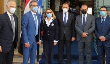 Panagiotopoulos meets Greek community of Alexandria, attends EDA online conference