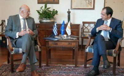 Συνάντηση Χριστοδουλίδη – Δένδια στην Αθήνα την Παρασκευή πριν από την MED7