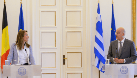 FM Dendias meets with visiting Belgian counterpart Wilmes: Time to reactivate bilateral relations