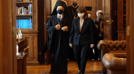 Συνάντηση της Πρόεδρου της Δημοκρατίας με τον Οικουμενικό Πατριάρχη