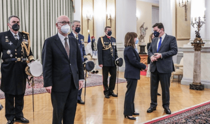 Προεδρικό Μέγαρο: Τελετή επίδοσης διαπιστευτηρίων