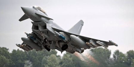 Ισπανικά αεροσκάφη Eurofighter εκτελούν πτήσεις εξοικείωσης στον εναέριο χώρο της Μαύρης Θάλασσας