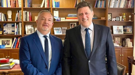 Η περαιτέρω ενίσχυση των σχέσεων Ελλάδας – Ην. Βασιλείου στη συνάντηση Μιλτιάδη Βαρβιτσιώτη με τον Βρετανό πρέσβη