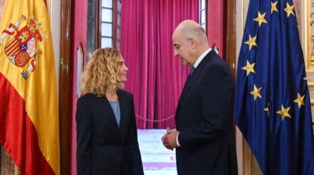 Συνάντηση Νίκου Δένδια με την πρόεδρο του Κογκρέσου των Αντιπροσώπων της Ισπανίας