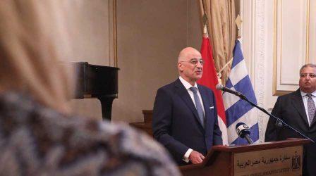 Υπουργός Εξωτερικών: Σε άνευ προηγουμένου υψηλό επίπεδο οι σχέσεις Ελλάδας-Αιγύπτου