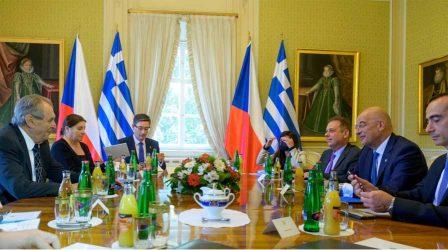 Συνάντηση Νίκου Δένδια με τον Πρόεδρο της Τσεχίας