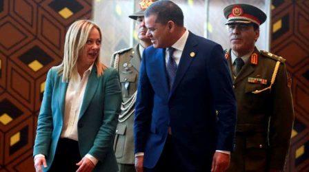 Επίσημη επίσκεψη στη Λιβύη πραγματοποίησε η Ιταλίδα πρωθυπουργός Τζόρτζια Μελόνι