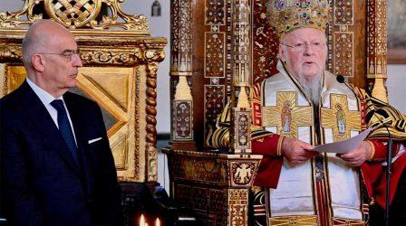 Συνάντηση Νίκου Δένδια με τον Οικουμενικό Πατριάρχη