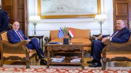 Σούκρι: Στρατηγικές οι σχέσεις Ελλάδας – Αιγύπτου – Πλήρης δέσμευση στο Διεθνές Δίκαιο και στο Δίκαιο της Θάλασσας