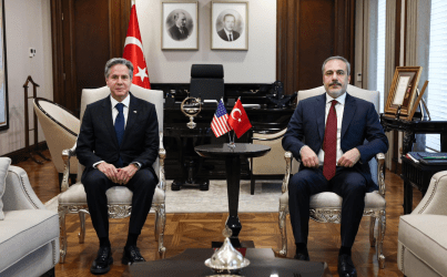 Φιντάν προς Μπλίνκεν: Να αποτραπούν η στοχοποιήση αμάχων από το Ισραήλ και ο εκτοπισμός των ανθρώπων στη Γάζα